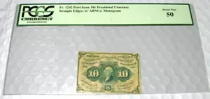 Fractional Currency Fr. 1242 First Issue 10 Cents PCGS 50 About New #S540 - Picture 1 of 3