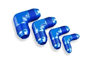 Manguera de combustible de aluminio extremo adaptador boquilla 90' AN8 Azul - Imagen 1 de 8