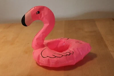 Flamingo Getränkehalter aufblasbar Schwimmtier pink - Bild 1 von 4