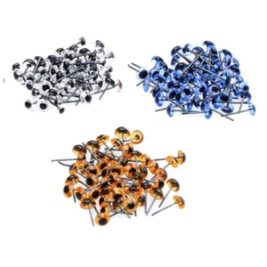 150Pairs Glass Safety Eyes For Teddy Bear Doll Toy Animal Felting DIY Sewing 5mm - Picture 1 of 6