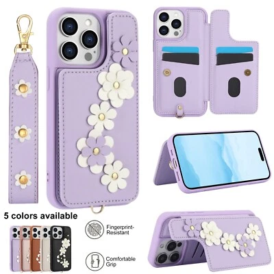 For Samsung Galaxy A55 A54 A53 A35 A34 Slim PU Leather Wallet Holder Stand Case - Image 1 of 4