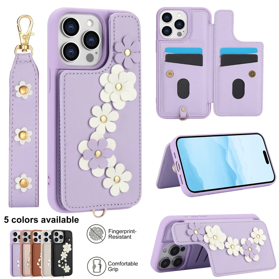 For Samsung Galaxy A55 A54 A53 A35 A34 Slim PU Leather Wallet Holder Stand Case - Image 1 of 4