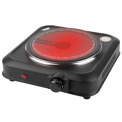 Electric Infrared Dual Burner Portable Heating Hot Plate Stove w/ Glass Cooktop - Image 1 of 4