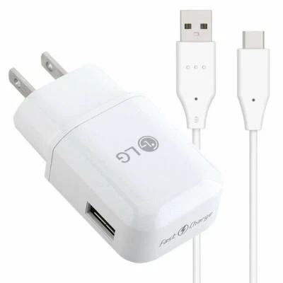 Original LG Fast Charger & USB-C Cable For LG V35/V30/V40/V20/G8/G7/G6 NEXUS 5X - Image 1 of 4