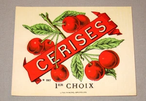 Etiqueta de licor de cereza original de 1920 - Imagen 1 de 1