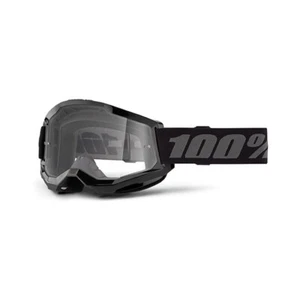 MASCHERINA-MASCHERA 100% STRATA 2 BLACK TRASPARENTI OFF ROAD MOTO CROSS - Imagen 1 de 1