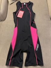Womens Imco Black Pink Cycling Kit Triathlon Tri Suit Skinsuit Medium New
