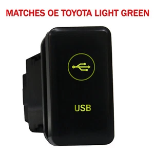 USB 8C35NG Push switch 12volt For Toyota OEM Tacoma LED NEW GREEN - Bild 1 von 1