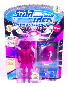 Star Trek TNG Guinan Action Figure Playmates Unpunched Card - Picture 1 of 3