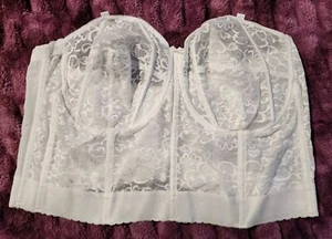 Goddess 50D White Lace Underwire Bridal Lace Bustier Strapless Bra #GD0689WHE - Picture 1 of 3