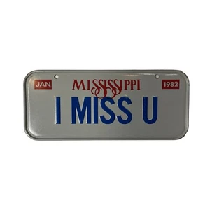 Vintage Mississippi Souvenir Plate Wheaties Miniature License Plates Bicycle - Picture 1 of 11
