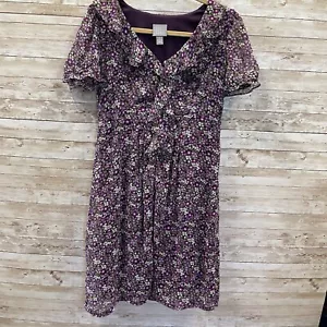 VESTIDO CONEJO CONEJO DISEÑOS Talla 10 Morado Floral - Imagen 1 de 9