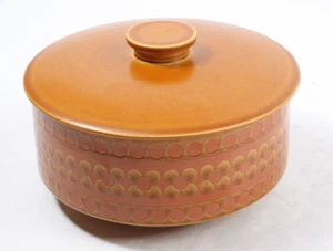 Vintage Hornsea Safran Keramik Terrine Auflaufform Servierschale - Bild 1 von 6