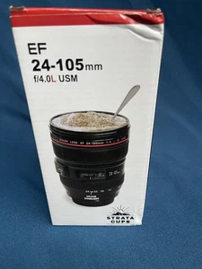 NEU Kamera Objektiv Tasse EF 24-105mm f/4l IS USM Getränke Gebrauchsspuren - Bild 1 von 4