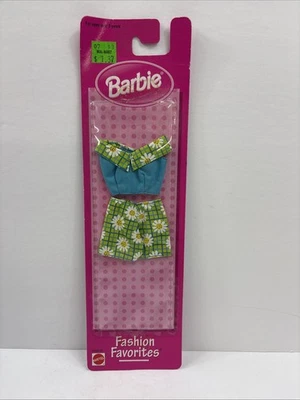 VINTAGE BARBIE FASHION FAVORITE OUTFIT 1998 MATTEL #68000-99 Floral Top Shorts - Image 1 of 4