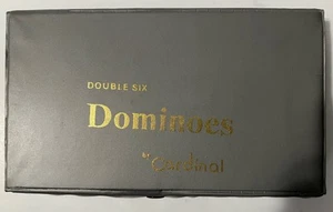 Vintage Double Six Dominoes Colored Dots By Cardinal In a Gray Cary Case - Picture 1 of 7