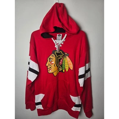 Chicago Blackhawks Para hombres NHL Estilo Hockey Sudadera con Capucha Roja Talla Mediana Nueva con Etiquetas Foto 1 de 4