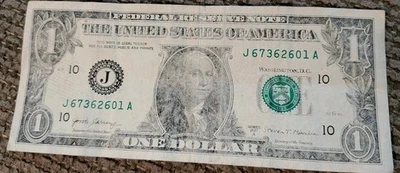 Insufficient Inking Error On Dollar Bill 2017 - Image 1 of 4