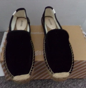 Soludos - The Smoking Slipper Espadrilles, Tonal Black Velvet- Size 8,5, Black - Picture 1 of 9