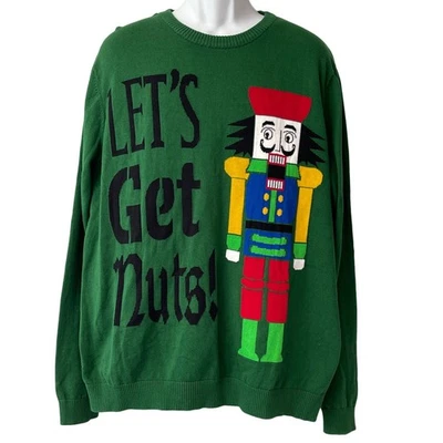 Mossimo LET'S GET NUTS Nutcracker Ugly Christmas Sweater Size XL - Image 1 of 4