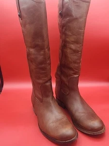 Frye Melissa Button  Women's  Leather Boots Cognac Size 9 B - Picture 1 of 8