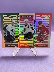 1996 Donruss Dominators /5000 Mike Modano Jeremy Roenick Sergei Fedorov #9 HOF - Foto 1 di 2