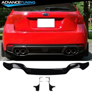 Fits 08-14 Subaru Impreza WRX 5DR STI Style Gloss Black Rear Bumper Lip ABS - Picture 1 of 9