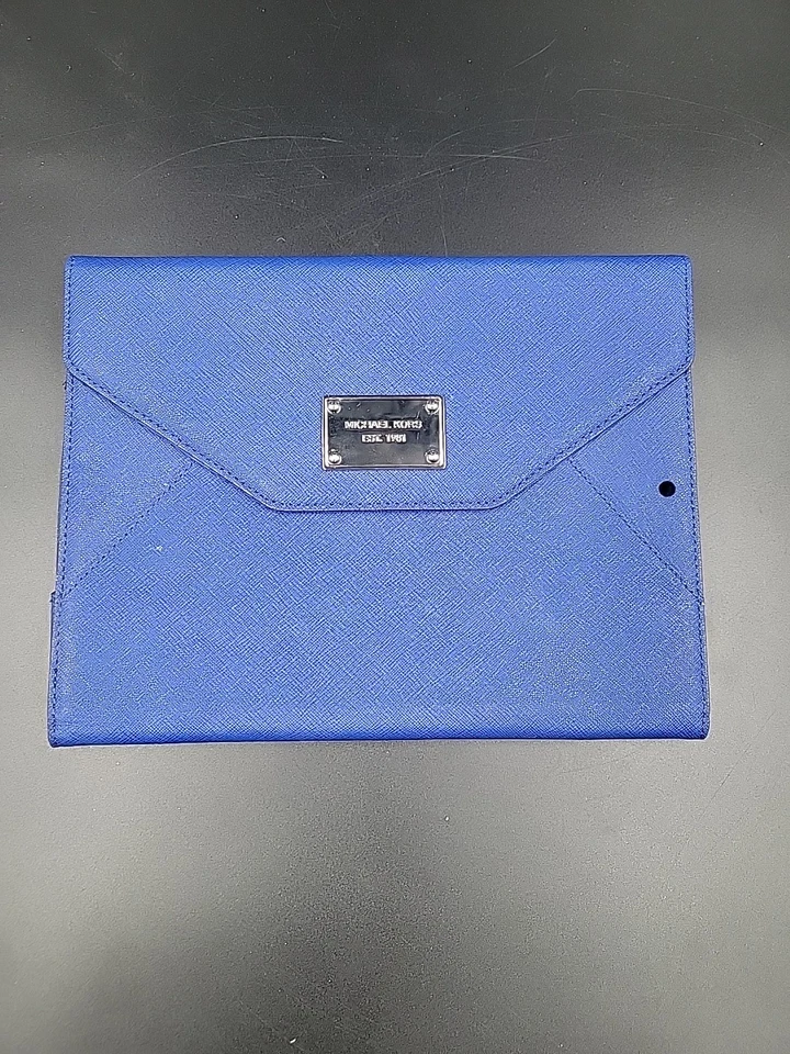 Michael Kors Blue iPad Tablet Cover Case Clutch Authentic EUC - Image 1 of 4