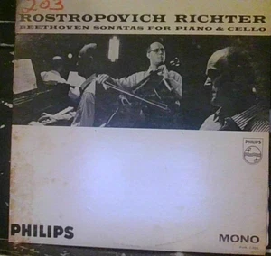 ROSTROPOVICH / RICHTER / BEETHOVEN sonatas for piano & cello ( classical ) 2lp - Picture 1 of 3