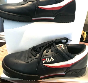 Mens Fila Original Fitness Classic Retro Casual Athletic Shoes  Navy Size 8 - Picture 1 of 5