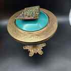Wailing Wall Israel Enameled Lidded Dish Covered Compote Judaica