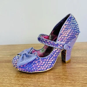 Irregular Choice Mujer Fancy That Tacones Lavanda Púrpura Lentejuelas Extravagantes Talla 37 6 - Imagen 1 de 10