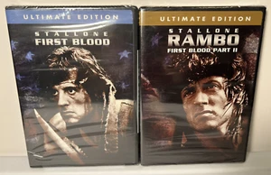 2 Lot Sylvester Stallone, Frist Blood, Rambo, Ultimate Edition, New, - Picture 1 of 8