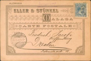 España. Alfonso XIII. SOBRE 215. 1897. 5 cts azul. Tarjeta Postal Ilustrada de - Imagen 1 de 1