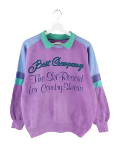 Best Company 90s Vintage Ski Print Sweater Lila S Hombre - Imagen 1 de 6