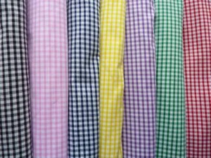 Gingham girl school summer dress dolls kids clothing patchwork quilting Fabric - Picture 1 of 8