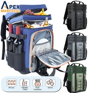 40Cans Backpack Cooler Insulated Leakproof Waterproof Bag f Travel Beach Camping - Picture 1 of 13