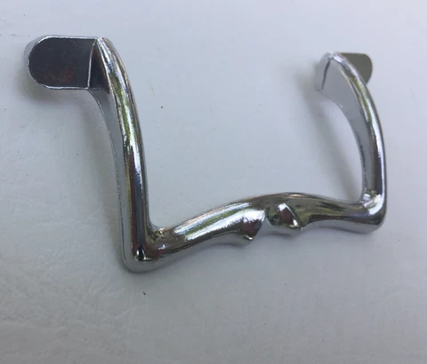 Antique Hardware Chrome Cabinet Drawer Pull Mid Century Modern 3 1/2”centers Cover