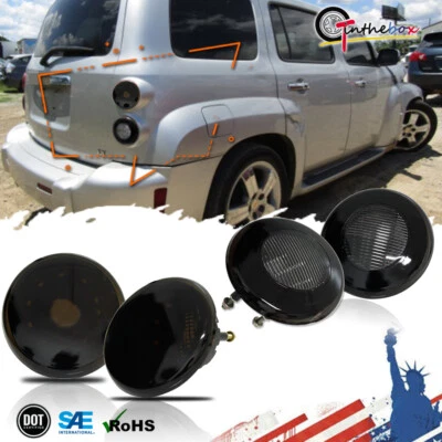 Para 06-11 Chevrolet HHR 06-11 Negro Retroceso Luz Trasera Luces Traseras Cubiertas 4X Foto 1 de 4