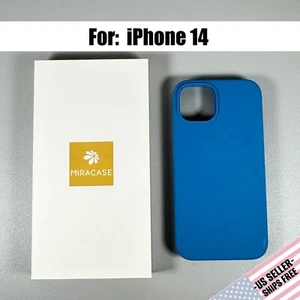 Funda para iPhone 13/14 - Azul Capri | Silicona Líquida | Suave como la seda | Miracase - Imagen 1 de 15