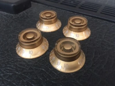 Gold Guitar Bell Knobs Les Paul Epiphone Gibson 6mm FAST & FREE POSTAGE!!