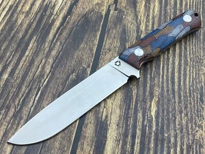 SixLeaf Fixed Blade 9Cr14MoV Steel G10 handle Leather Cover Knife SL-61-Color - Picture 1 of 11