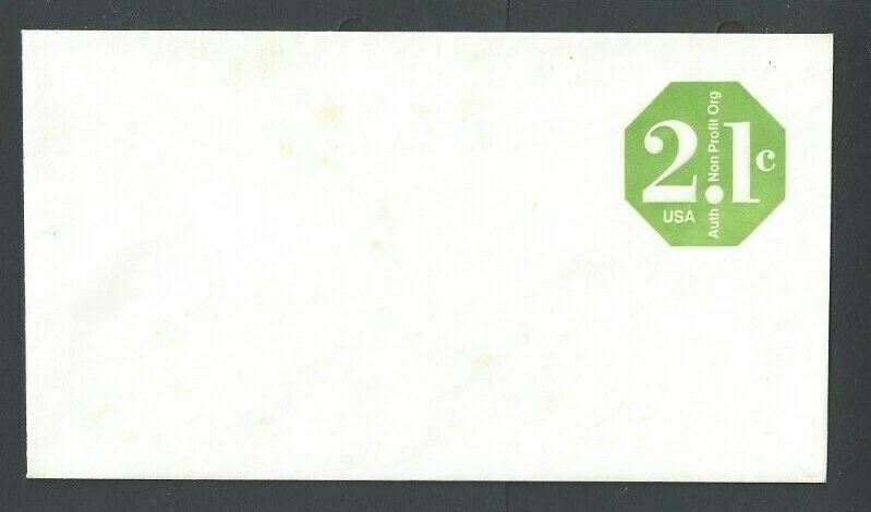 U 578 2.1c Green Non-Profit Size 12 Mint Entire - Image 1 of 1