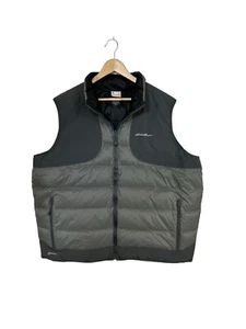 Eddie Bauer 3XL grau schwarz Sport Shop Herren Daunen Stormdown 700 Füllung Weste neu ohne Etikett - Bild 1 von 15