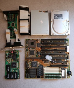 386DX-40 motherboard - complete computer combo *RETROCOMPUTER* - Foto 1 di 16