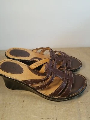 Zapatos para mujer BOC Born Concept 9 correa sin cordones cuña cuero marrón festival boho Foto 1 de 4