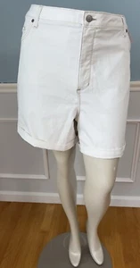 NWT Sonoma Jean Shorts High Rise Cuffed Inseam 5” Plus Size 24W - Picture 1 of 13