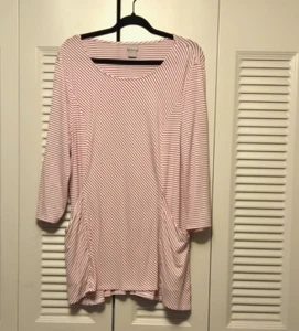 Chico's Women's 3/4 Sleeve Tunic Top Pockets Blouse Size 3 (XL 16) - Picture 1 of 4