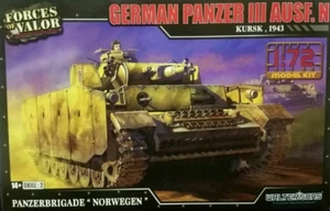 1/72 Maßstab Tapferkeitskräfte deutscher Panzer III Ausf.N Modellbausatz #873008 - Bild 1 von 3
