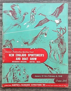 Vintage 1948 New England Sportsmen's & Boat Show Official Program Boston Ma - Picture 1 of 1